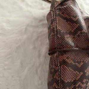 G.I.L.I. Leather snakeskin  hobo shoulder bag